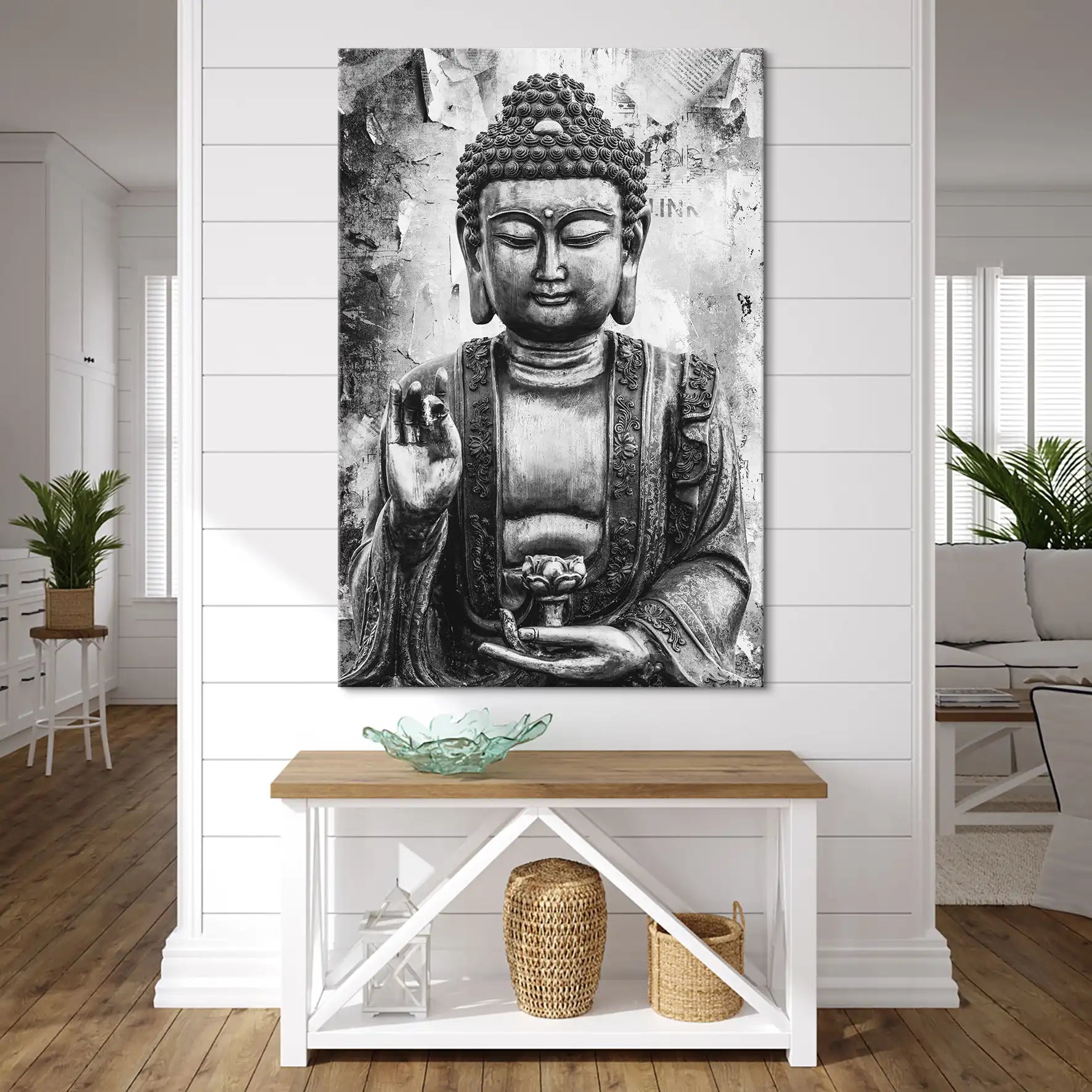 Buddha Black Style Leinwand Bild INGALERIE