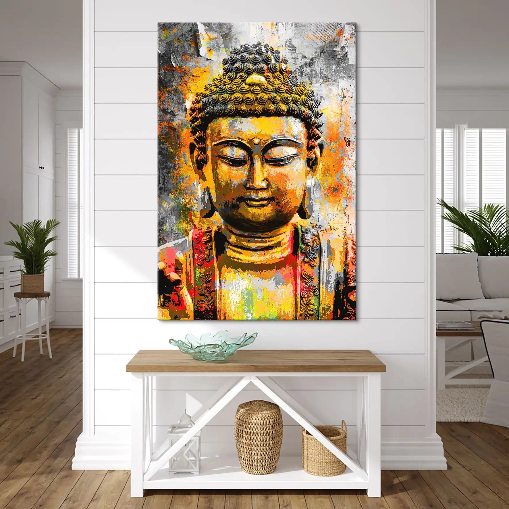 Buddha Boho Style Leinwand Bild INGALERIE