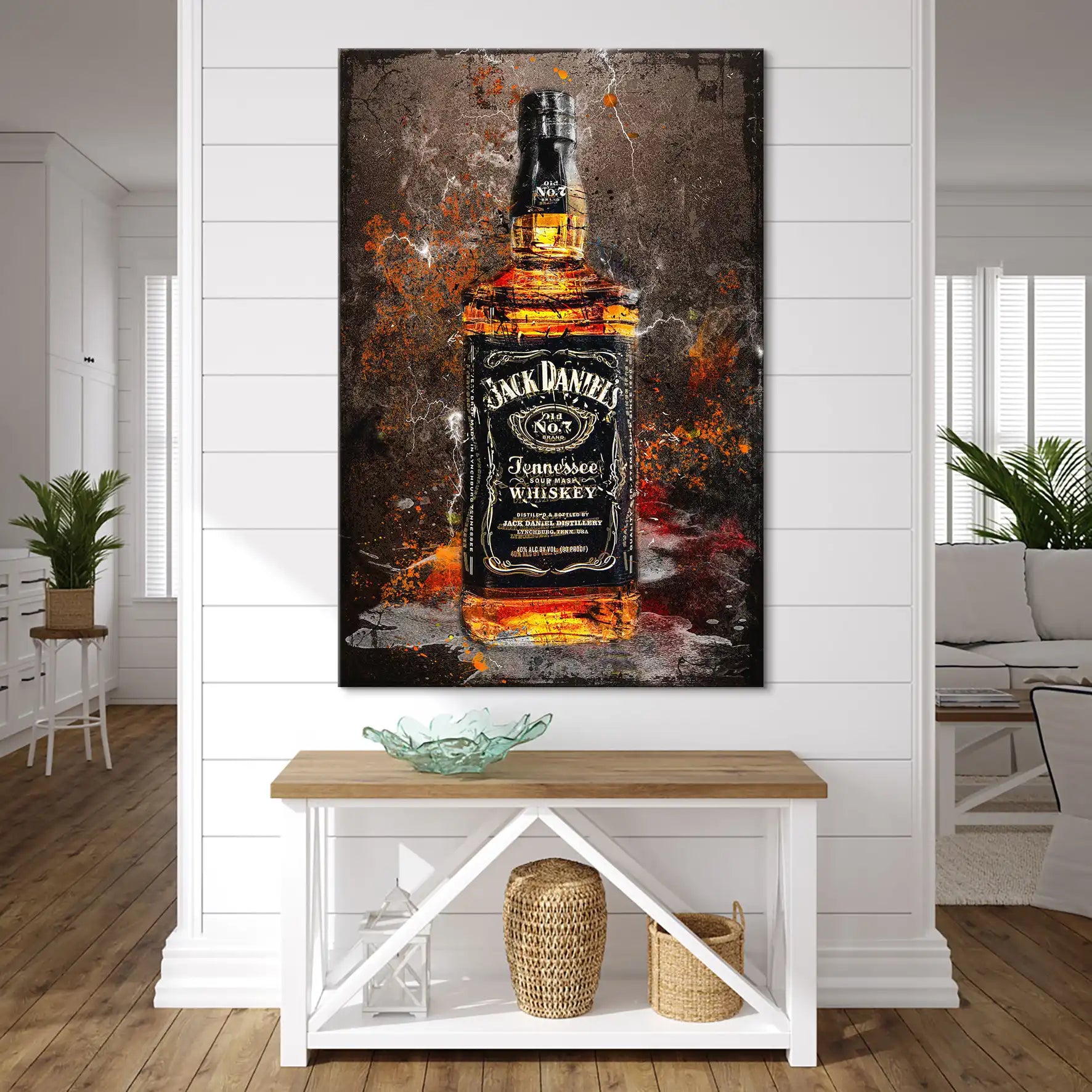 Jack Whisky Vintage Style Leinwand Bild INGALERIE