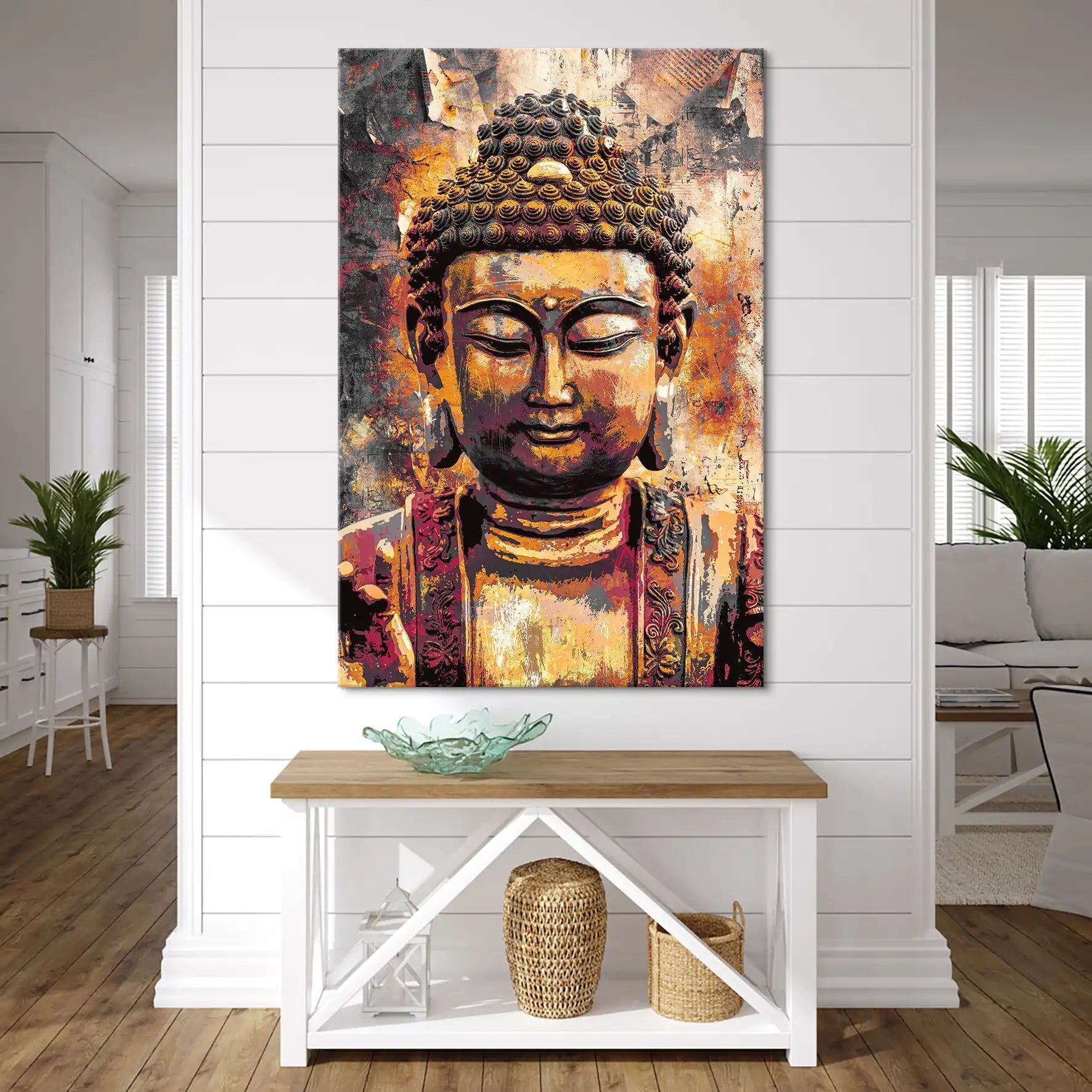 Buddha Vintage Leinwand Bild INGALERIE