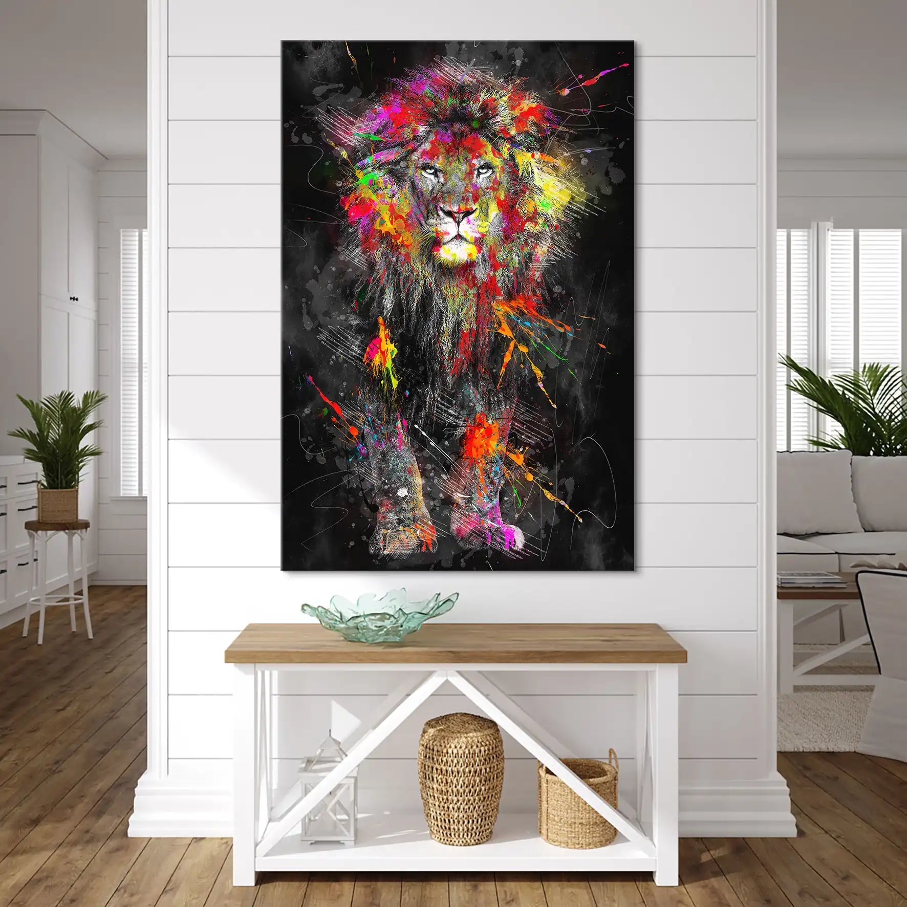 Lion Color Splash Leinwand Bild INGALERIE