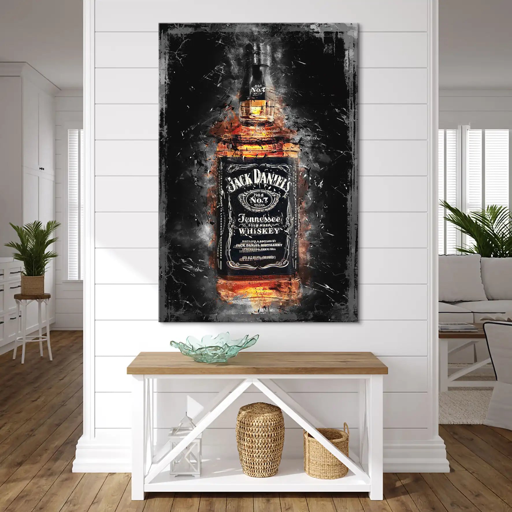 Jack Whisky Abstrakt Leinwand Bild INGALERIE