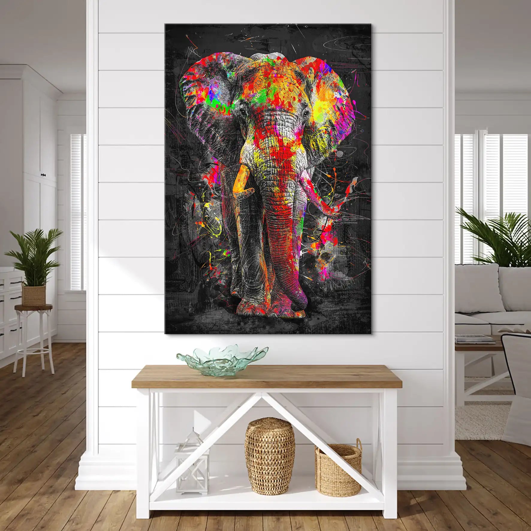 Elefant Abstrakt Style Leinwand Bild INGALERIE