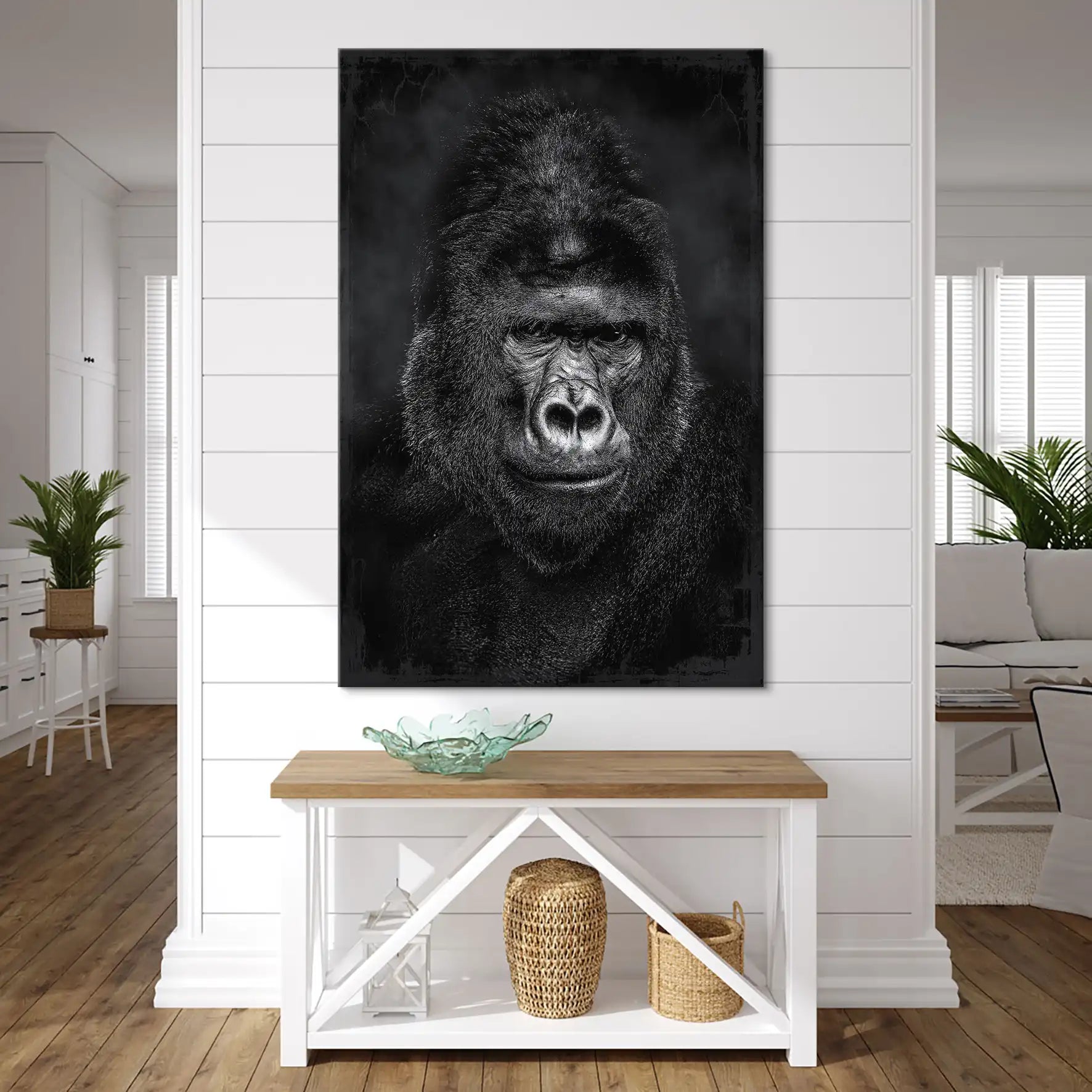 Gorilla Abstrakt Black Style Leinwand Bild INGALERIE