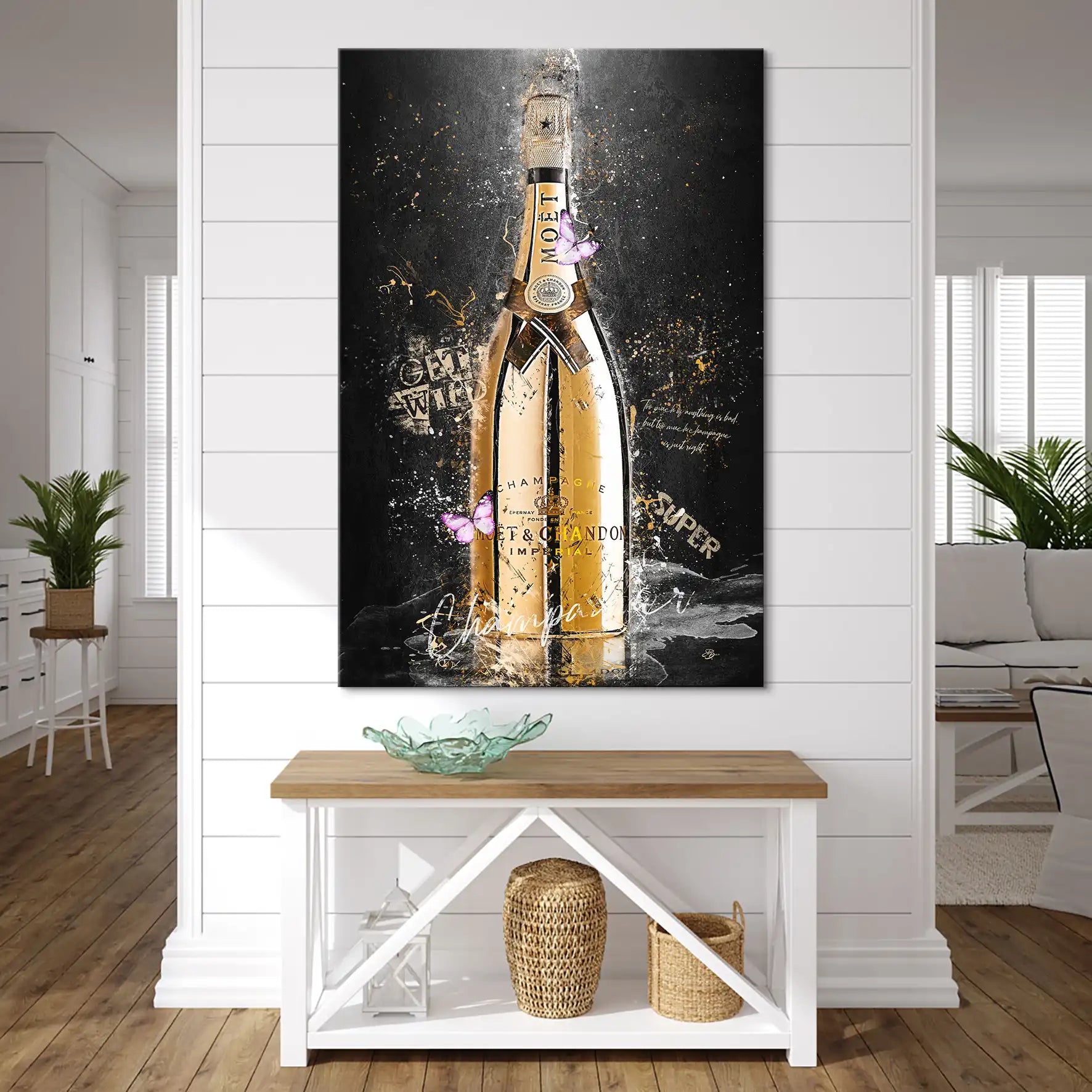 Champagner Leinwand Bild INGALERIE