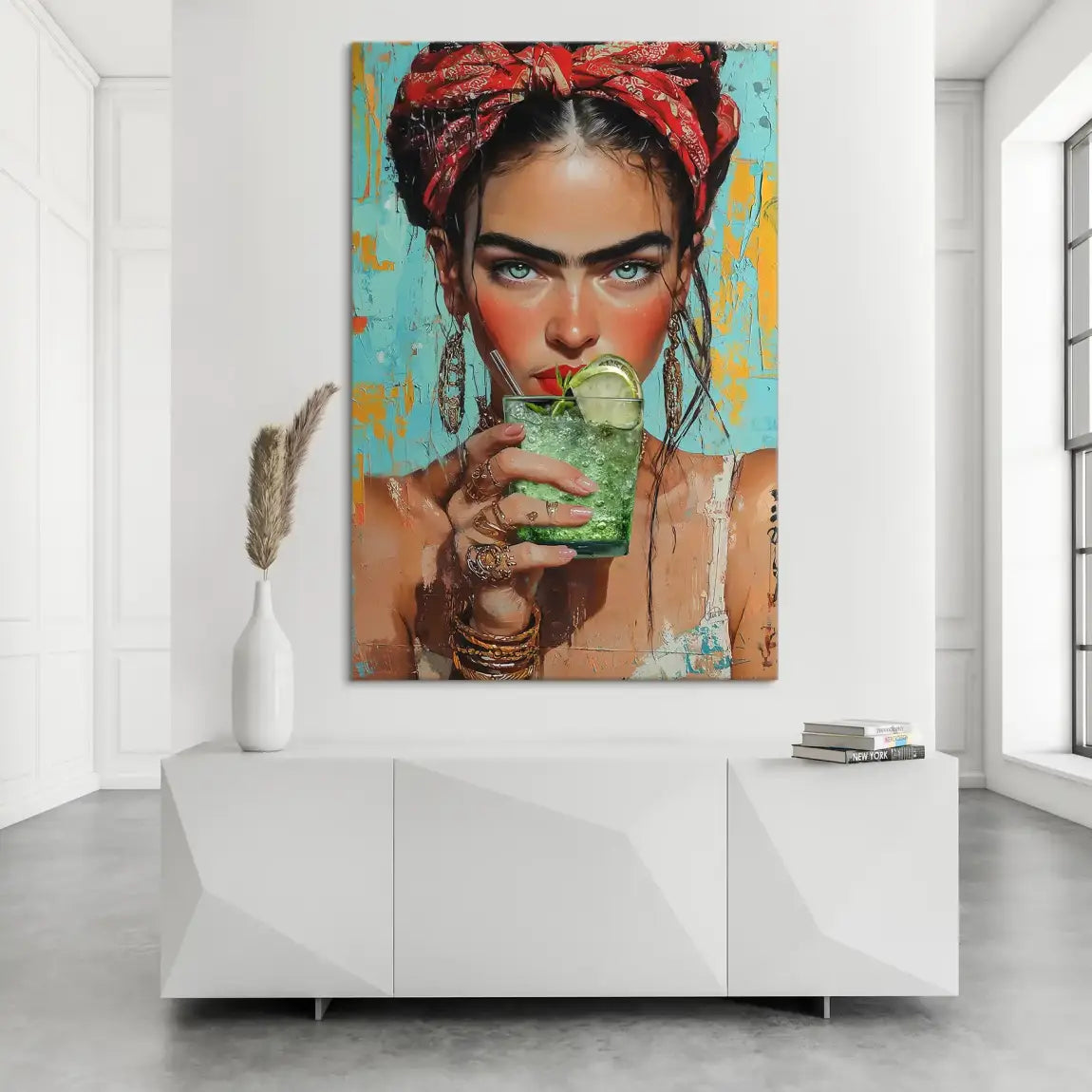Frida Kahlo Mint Leinwand Bild