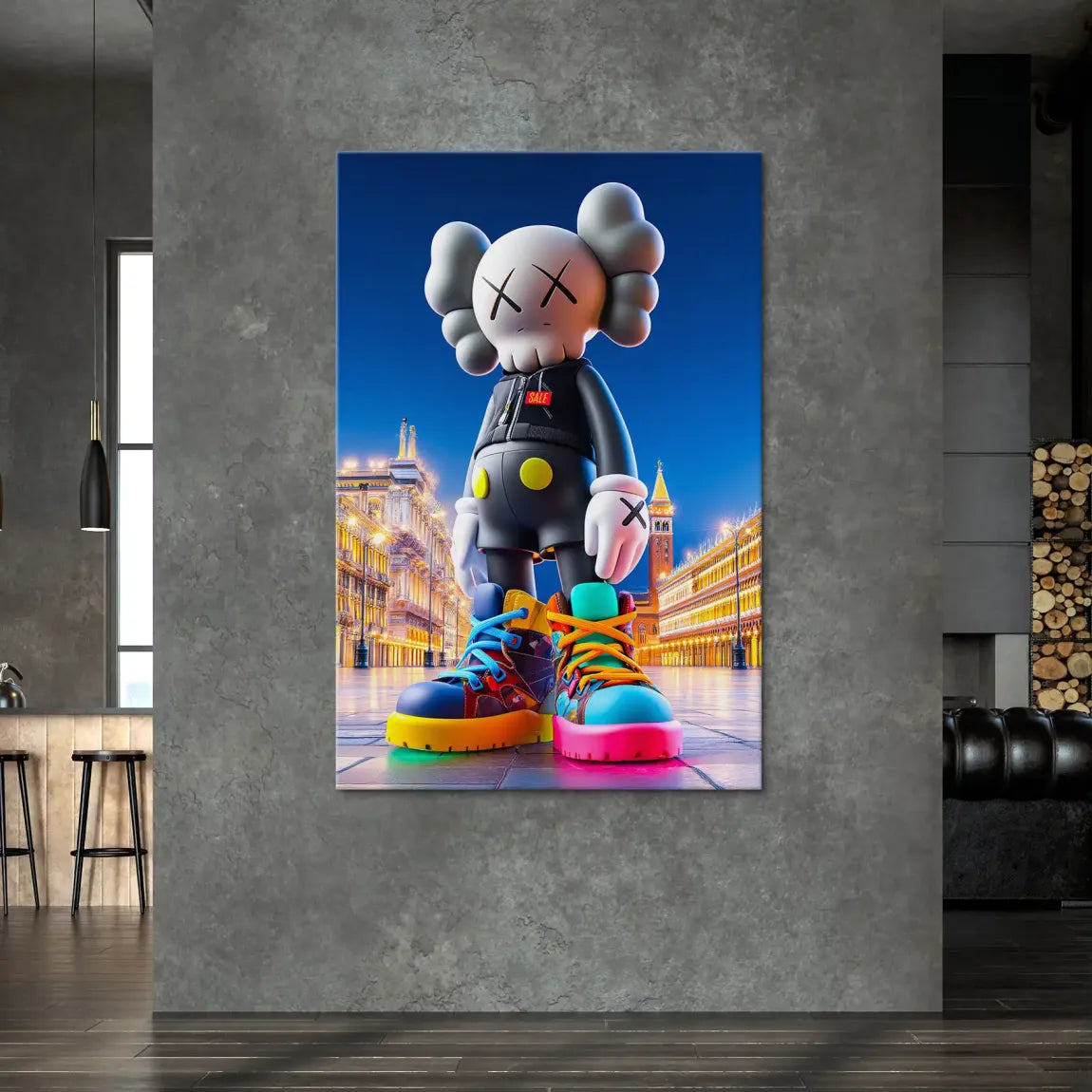 Kaws Pop Art Leinwand Bild
