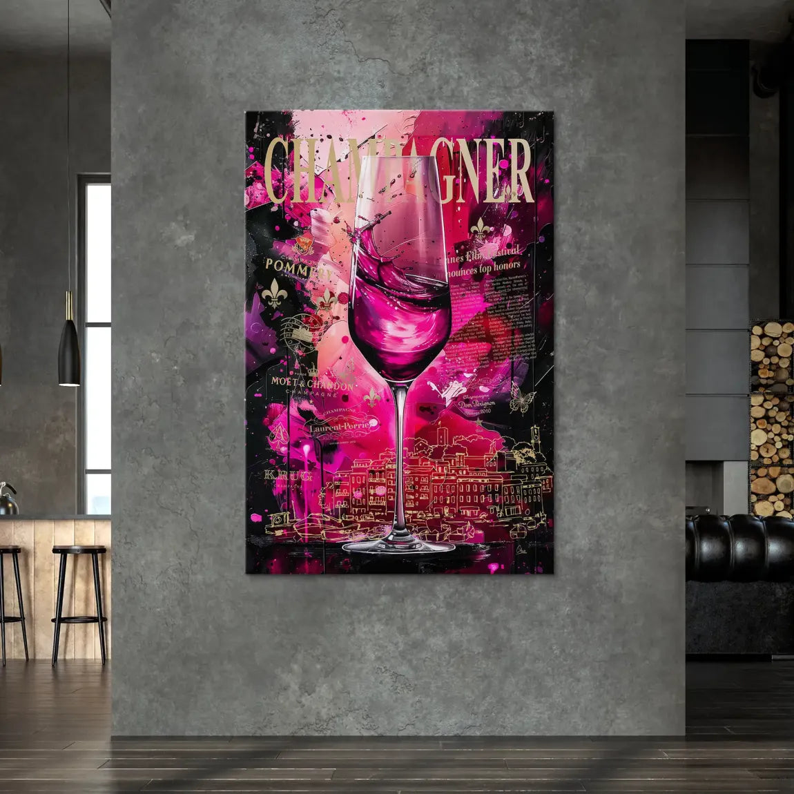 Velvet Royale Champagne Leinwand Bild INGALERIE