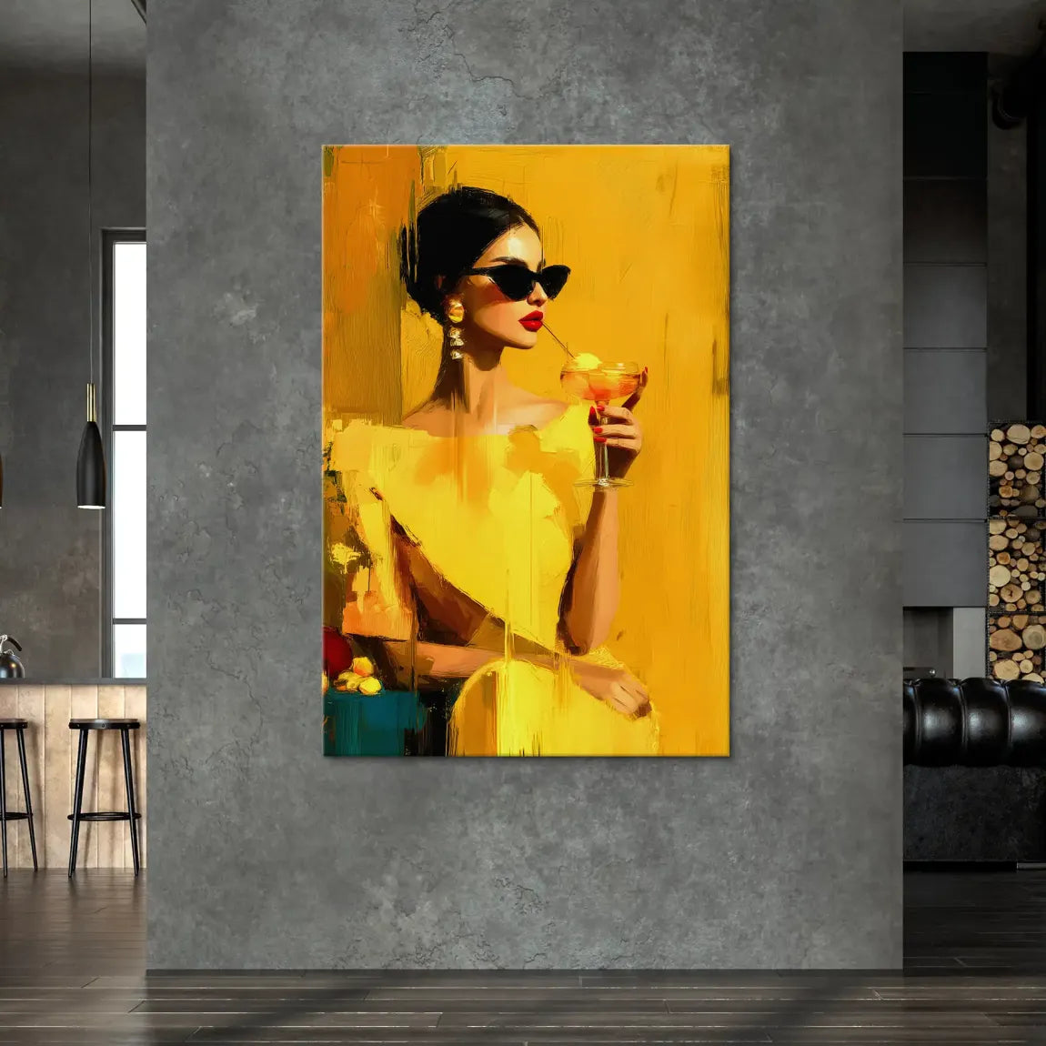 Amber Velvet Elegance Leinwand Bild
