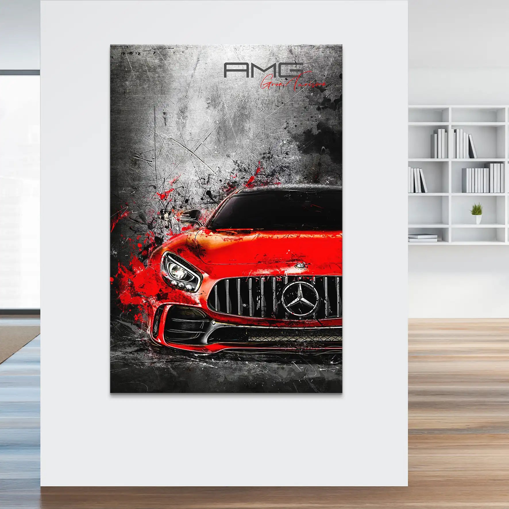 Mercedes AMG GT Red Style Leinwand Bild INGALERIE