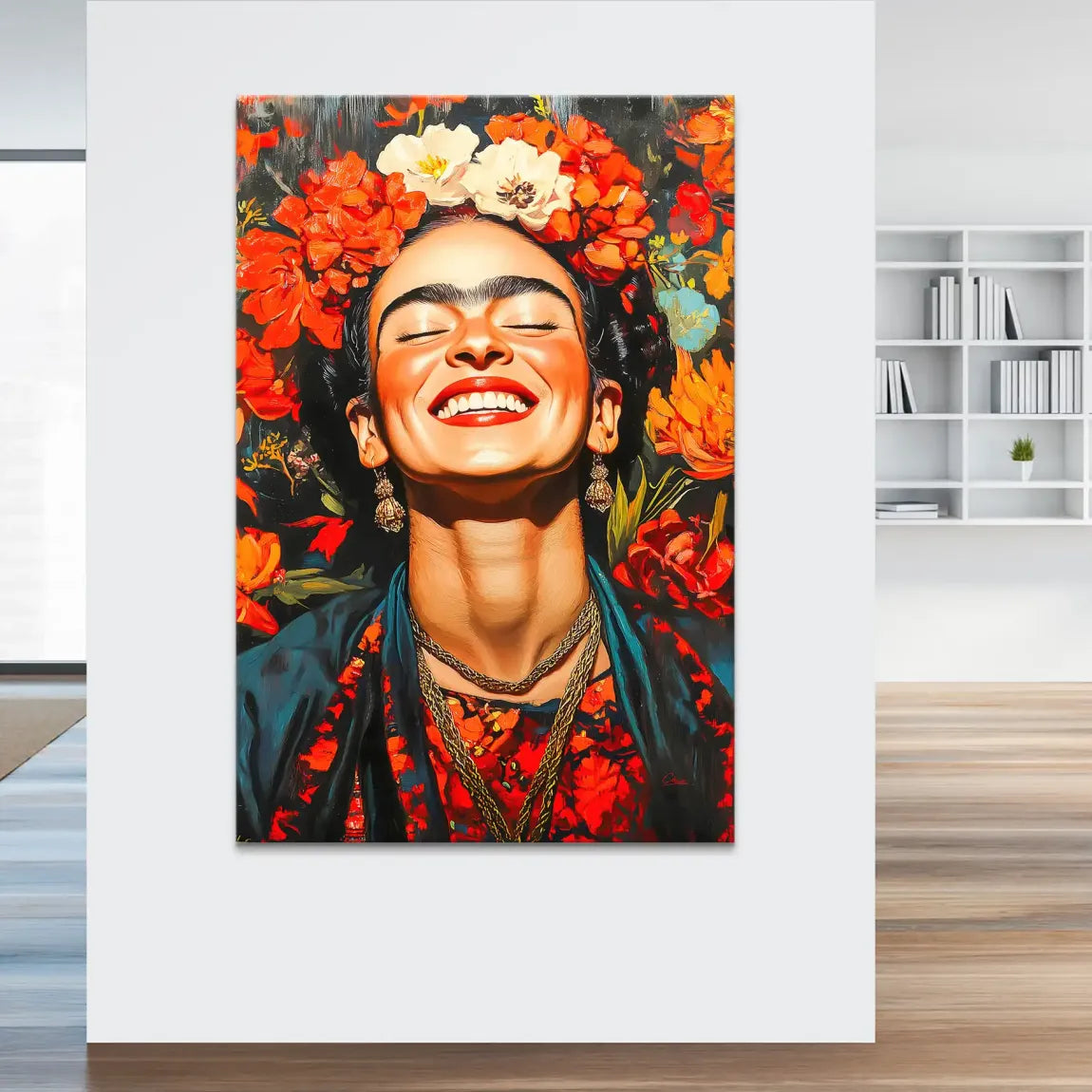 Frida Kahlo Fiery Bloom Leinwand Bild INGALERIE