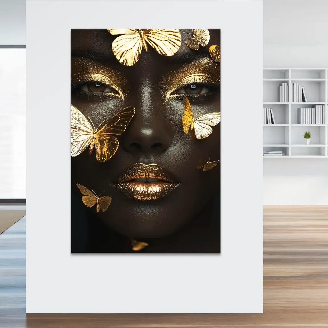 Golden Butterfly Leinwand Bild INGALERIE