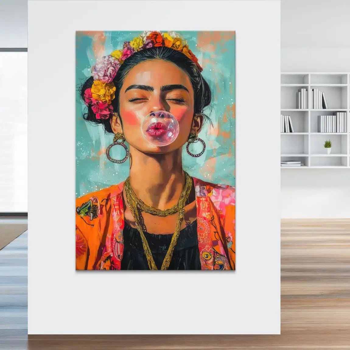 Frida Bubble Gum Leinwand Bild INGALERIE