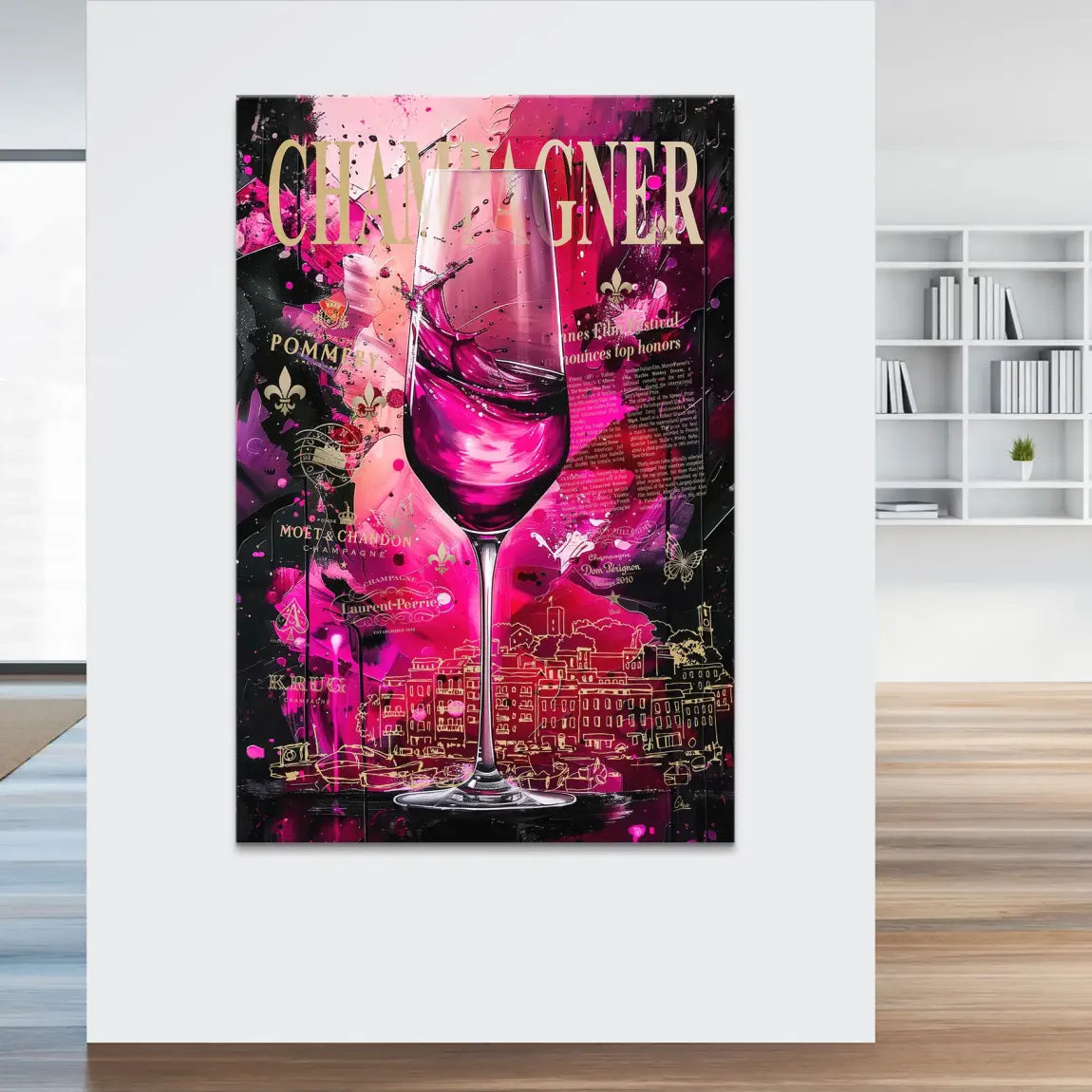 Velvet Royale Champagne Leinwand Bild
