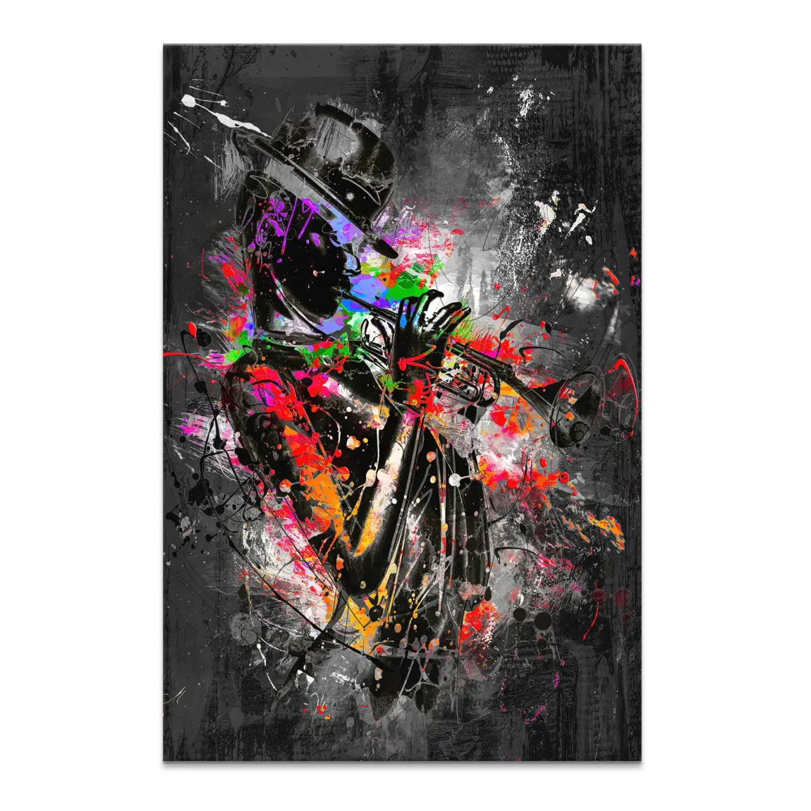 Color Jazz Trompete Leinwand Bild