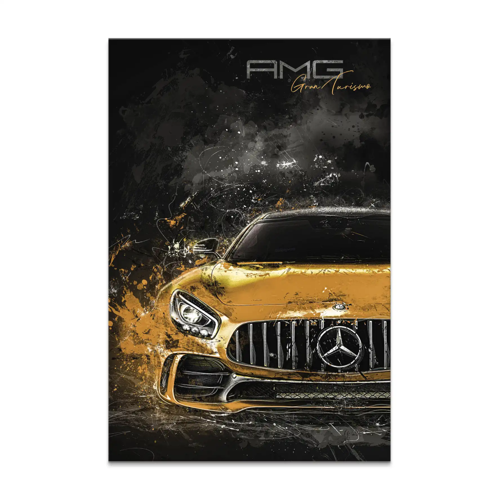 Mercedes AMG GT Modern Style Leinwand Bild INGALERIE