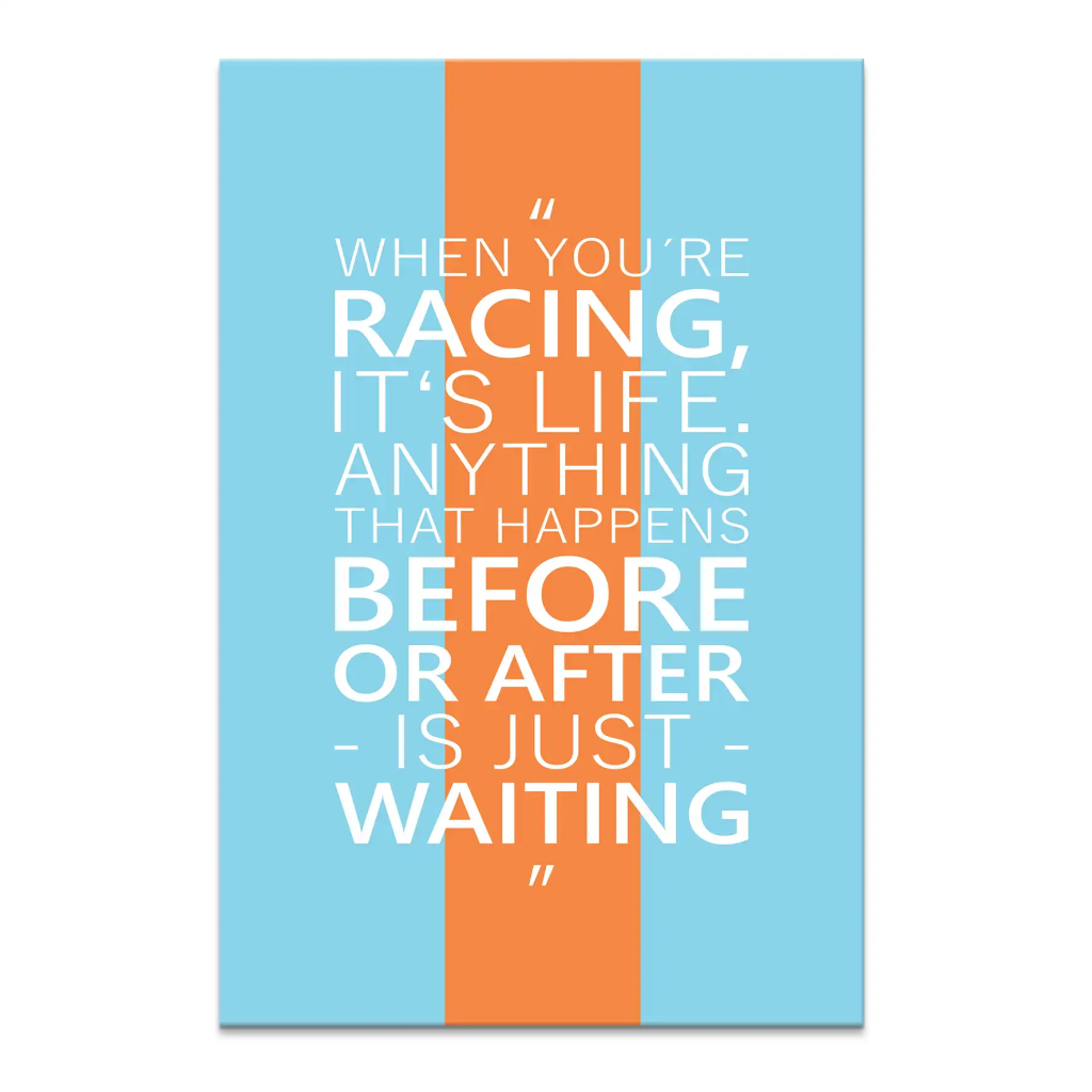 Racing Is Life Leinwand Bild INGALERIE