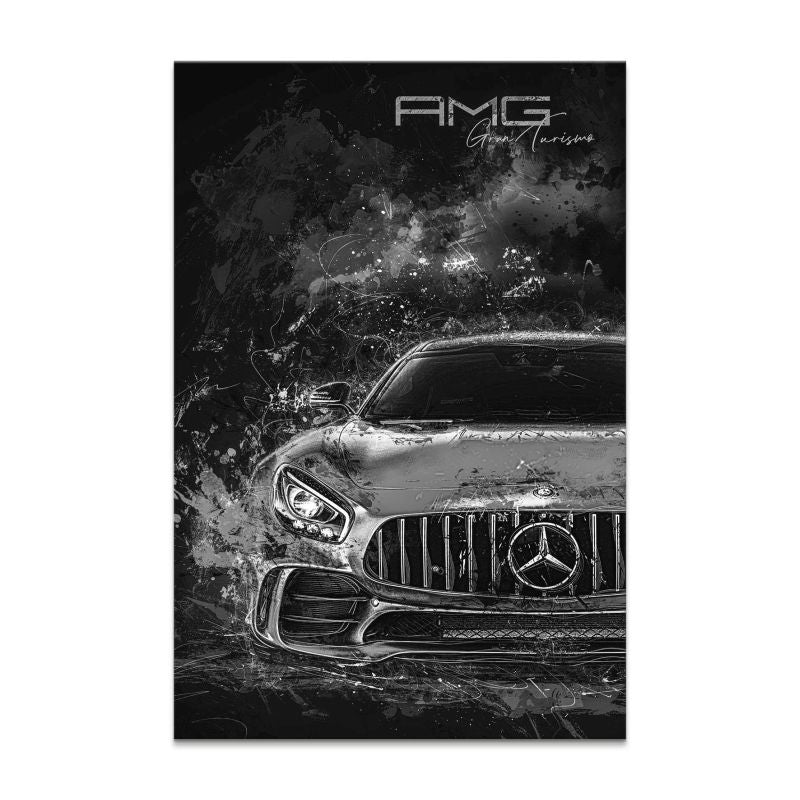 Mercedes AMG GT Black Style Leinwand Bild INGALERIE