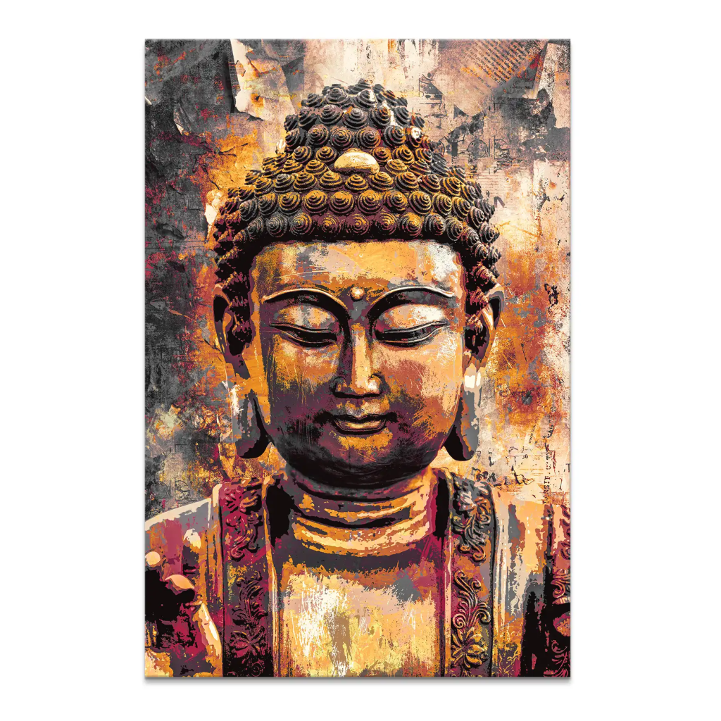 Buddha Vintage Leinwand Bild INGALERIE