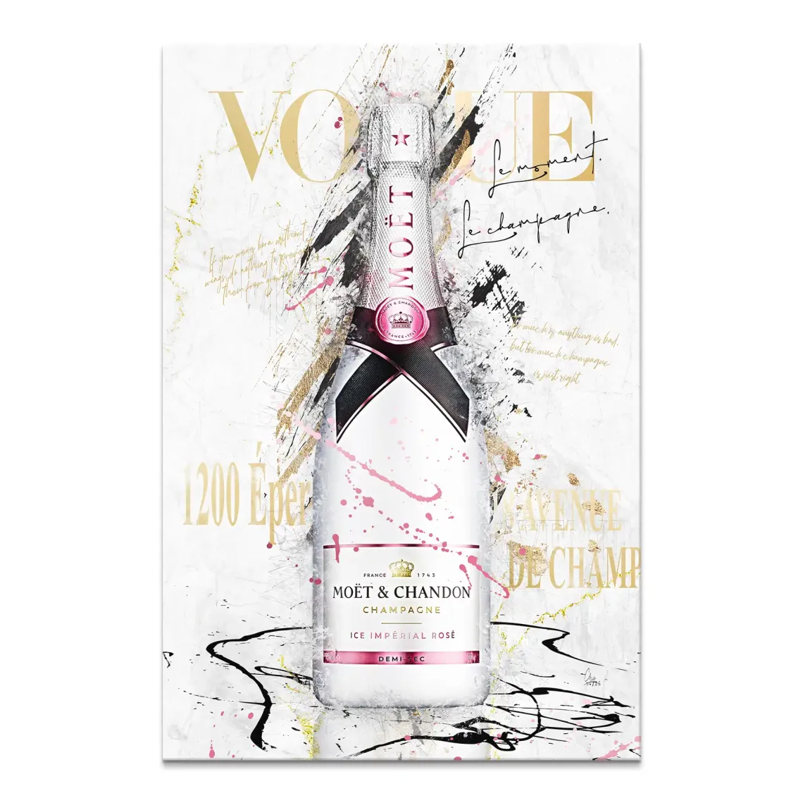 Champagner Glam Leinwand Bild