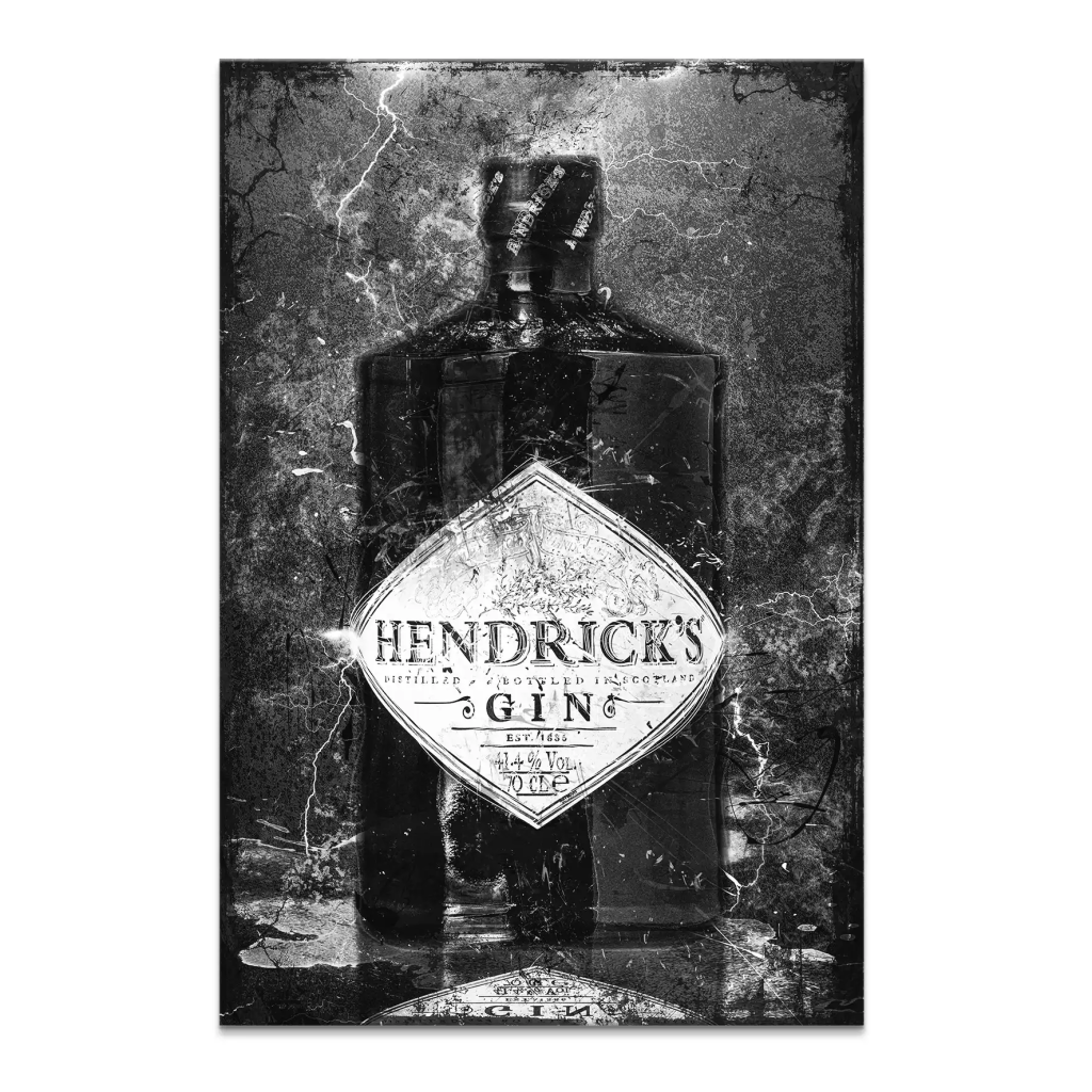 Gin Abstrakt Black Style Leinwand Bild INGALERIE