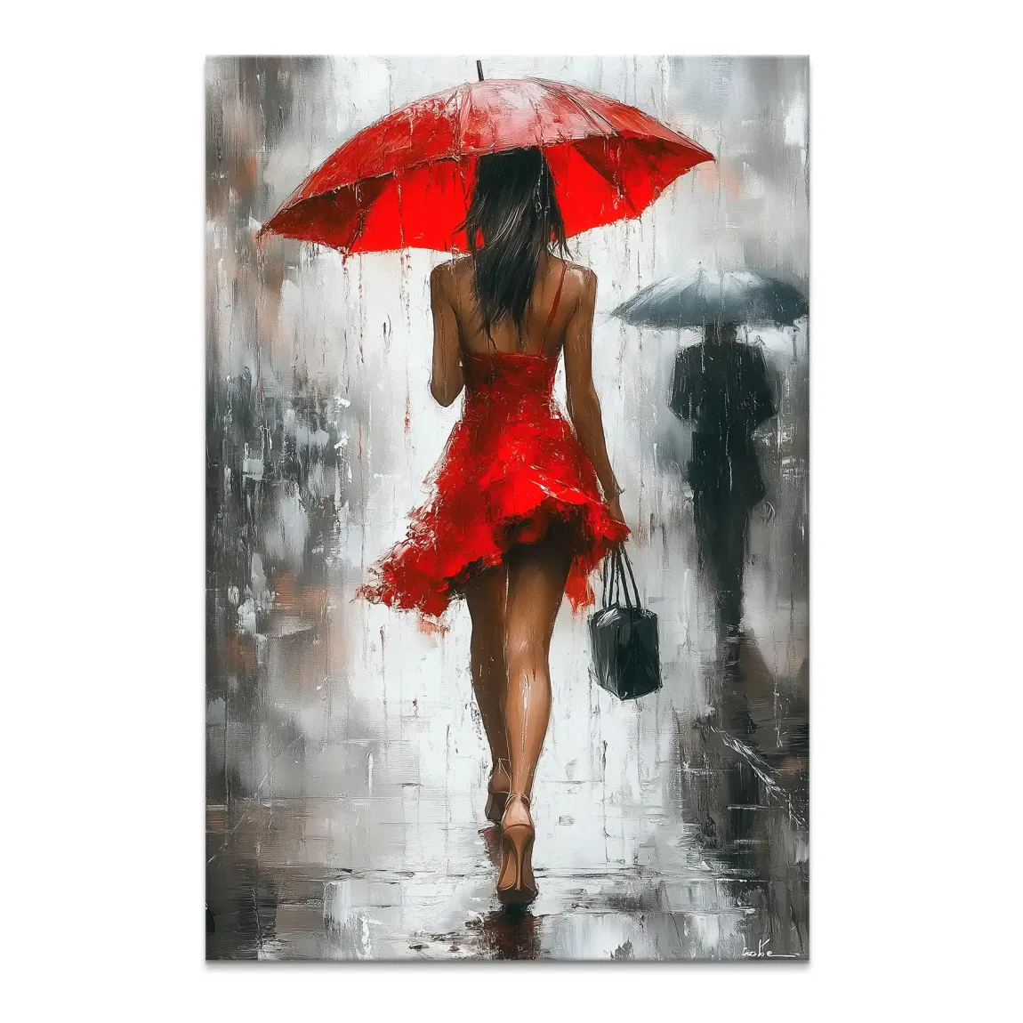 Walk in the Rain Leinwand Bild