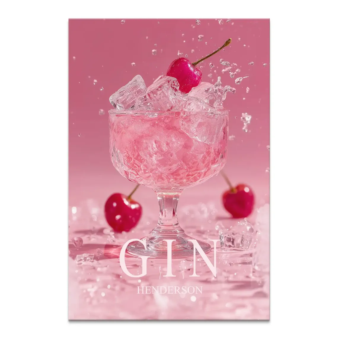 Gin Rosé Leinwand Bild