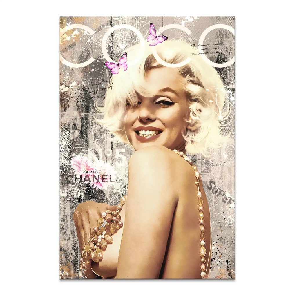 Marilyn Coco Retro Leinwand Bild INGALERIE