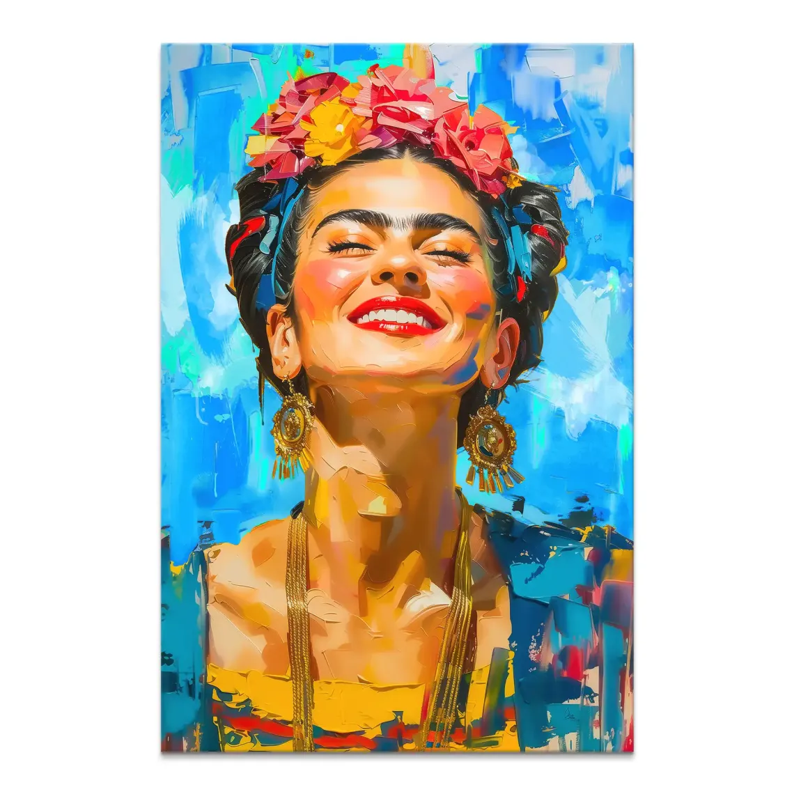 Frida buntes Leben Leinwand Bild
