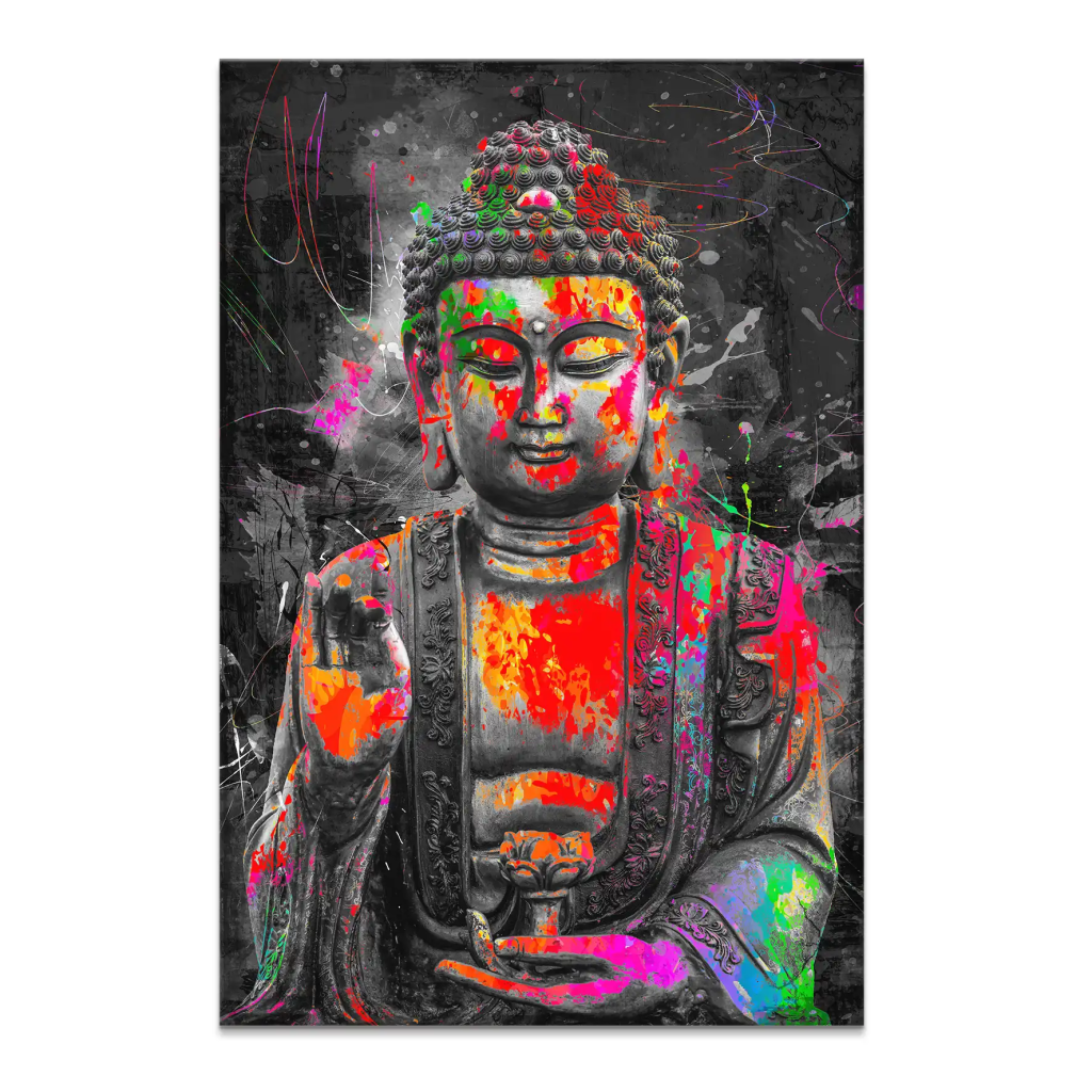 Buddha Pop Art Leinwand Bild INGALERIE