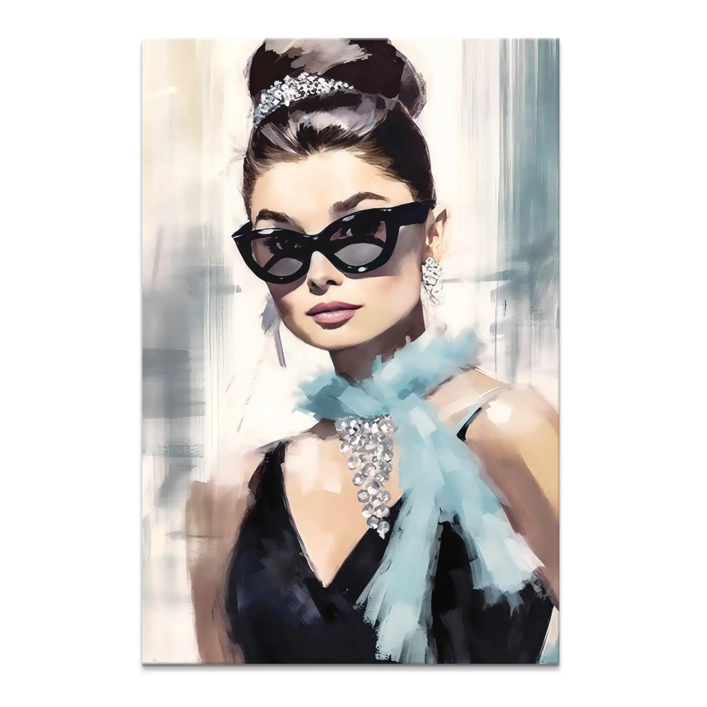 Audrey Hepburn Tiffany Style Leinwand Bild INGALERIE