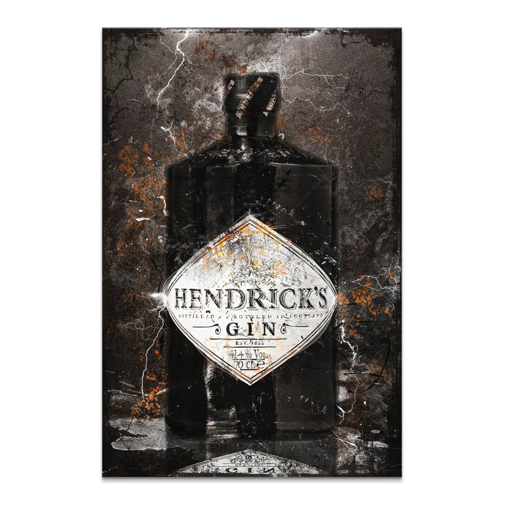 Gin Abstrakt Dark Style Leinwand Bild INGALERIE