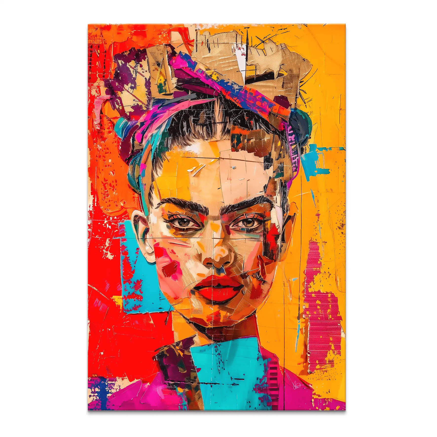 Frida Street Art Style Leinwand Bild INGALERIE