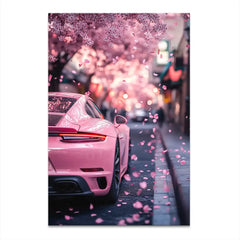 Porsche 911 Blüten Leinwand Bild