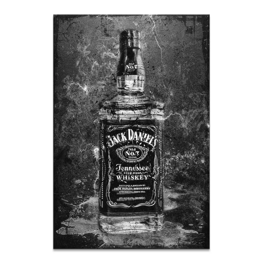 Jack Whisky Black Style Leinwand Bild INGALERIE