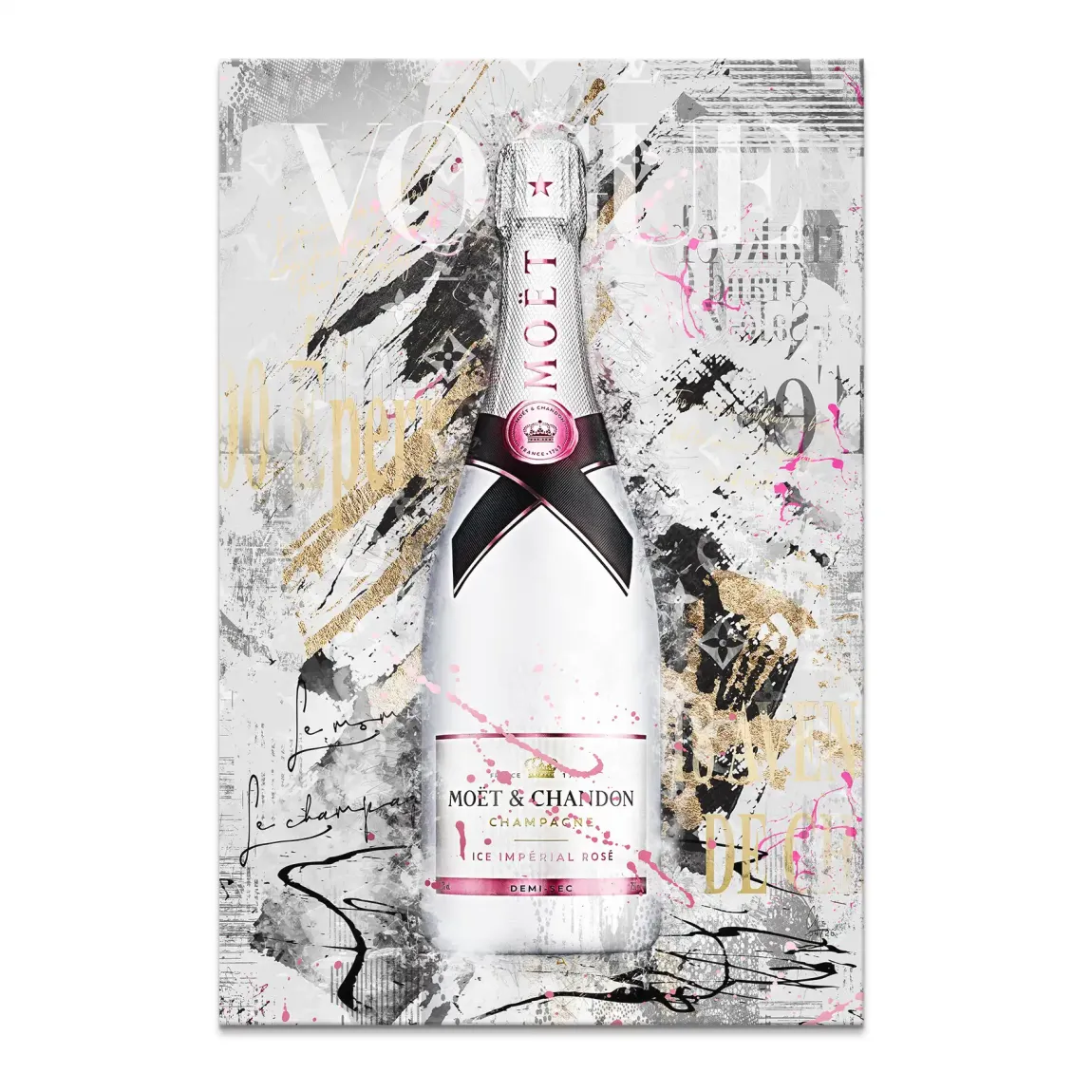 Champagner Rosé Leinwand Bild