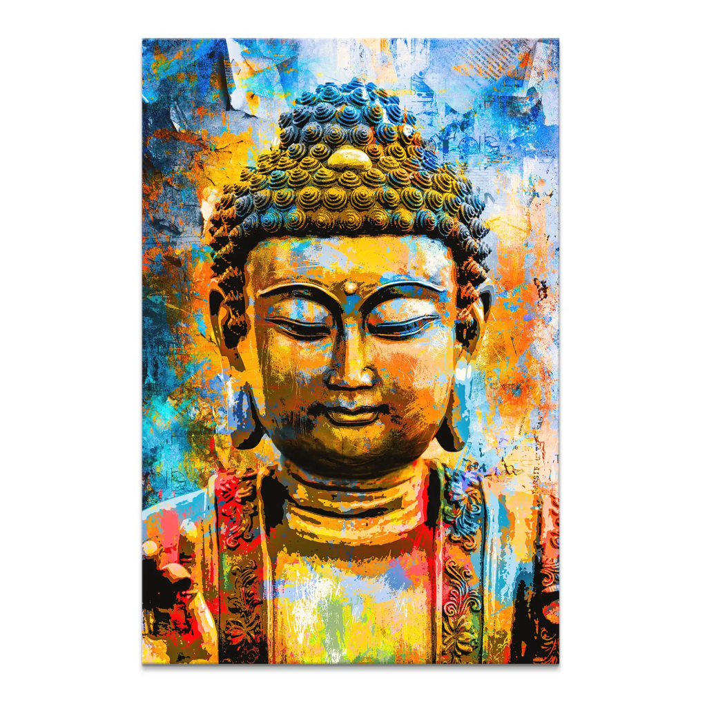 Buddha Color Style Leinwand Bild INGALERIE