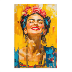 Lachende Frida Leinwand Bild