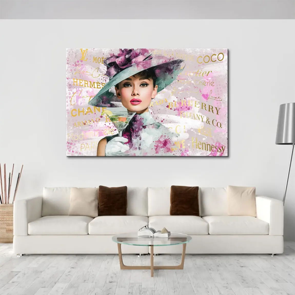 Audrey Hepburn Couture Elegance Leinwand Bild