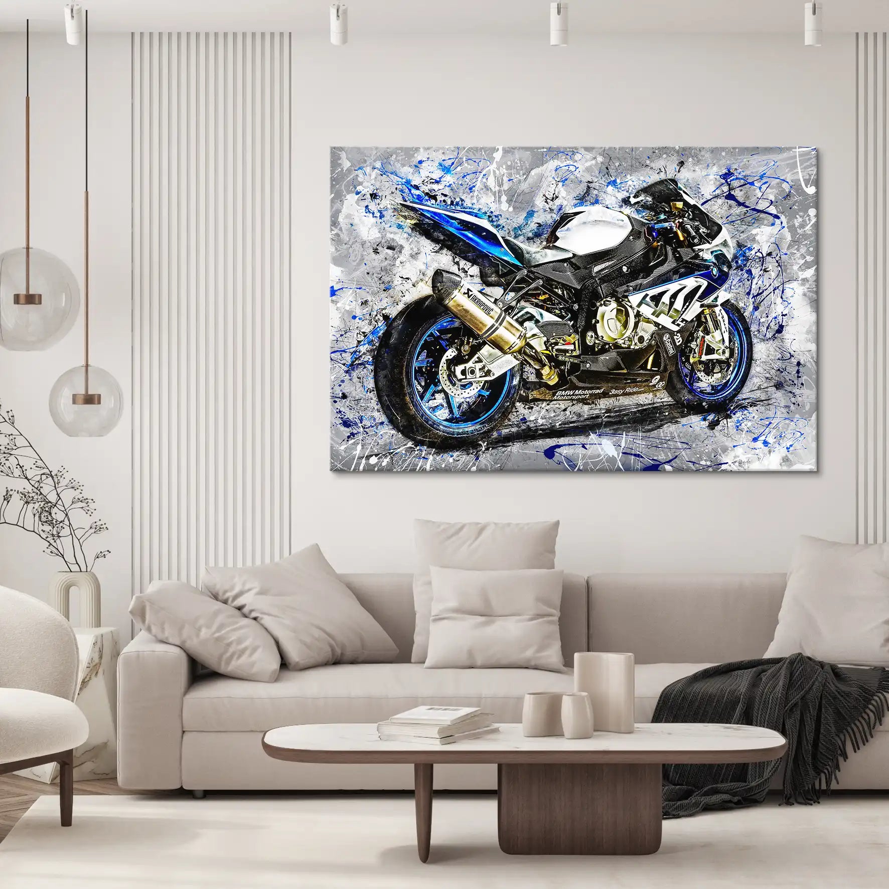 BMW HP4 Abstrakt Leinwand Bild INGALERIE