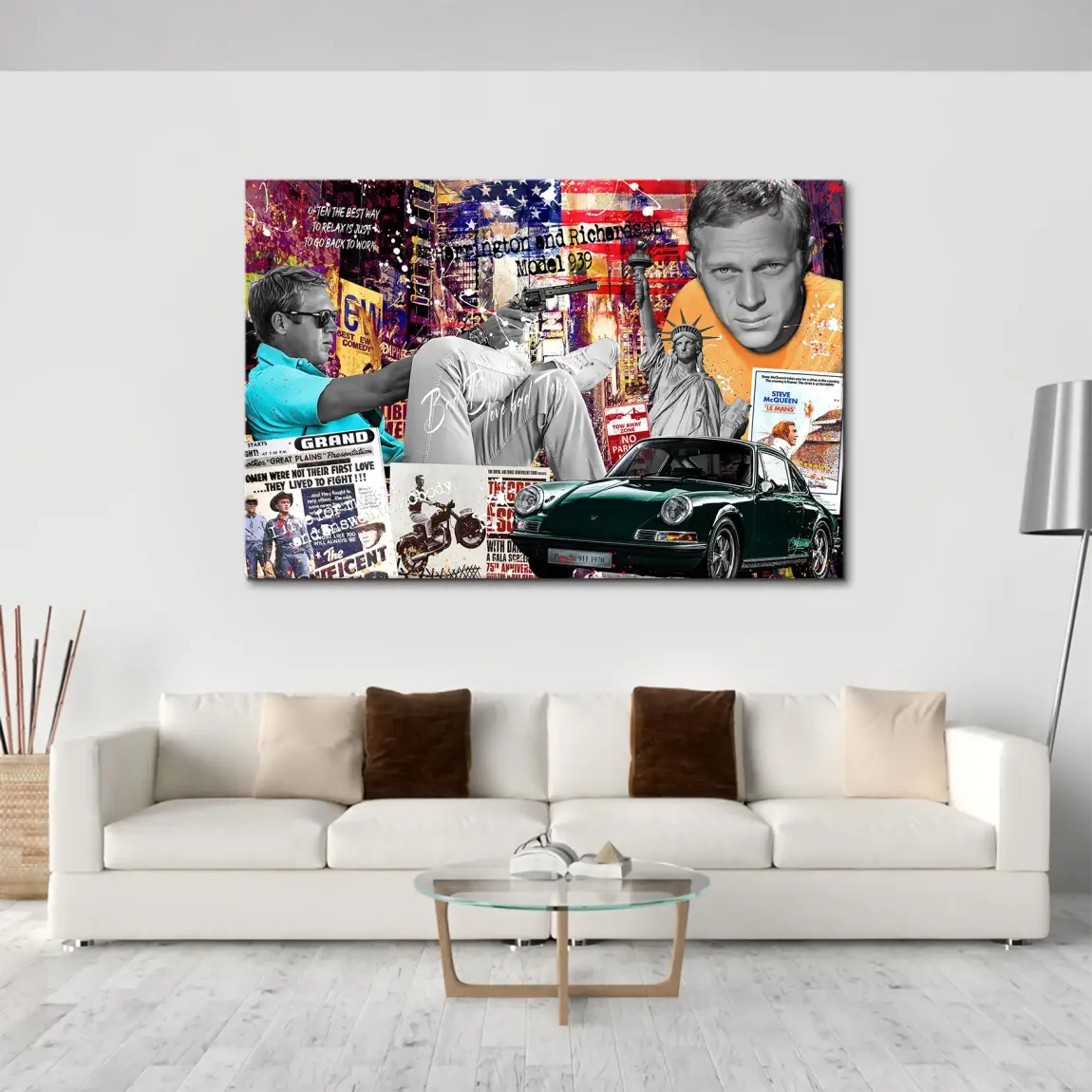 American Legend Steve McQueen Leinwand Bild