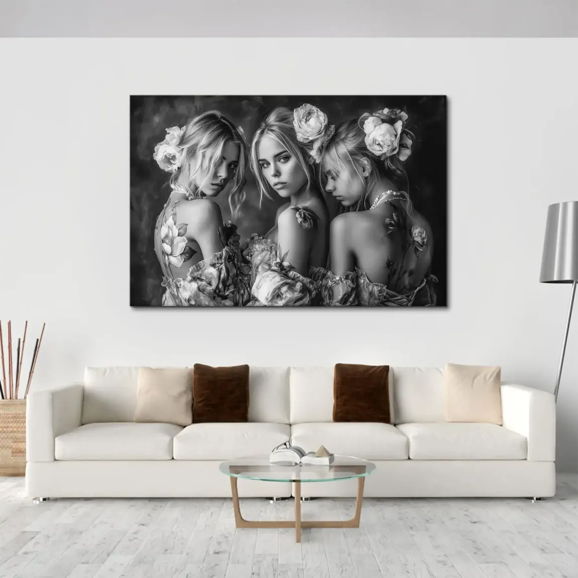 Ivory Garden Leinwand Bild