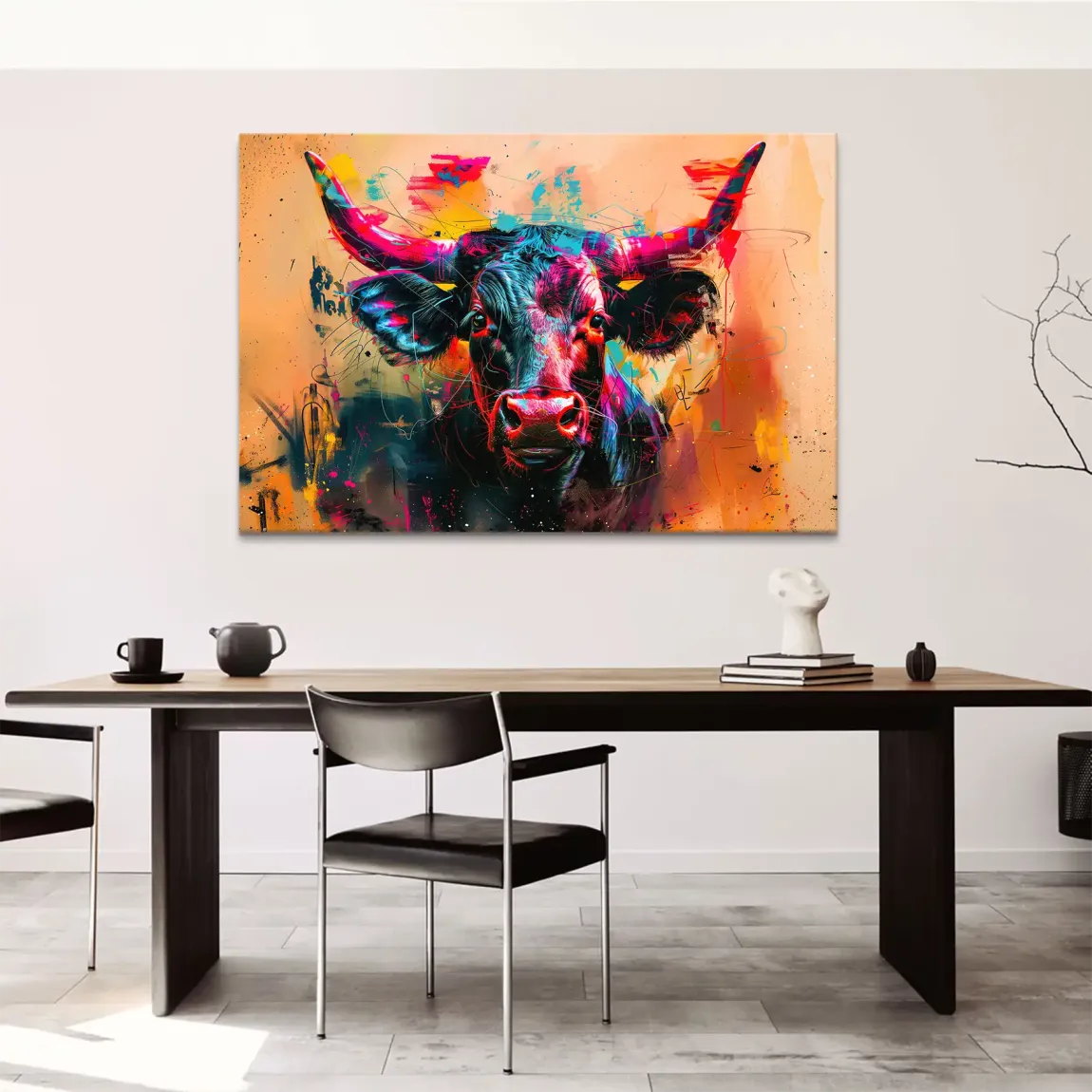 Majestic Bull Leinwand Bild
