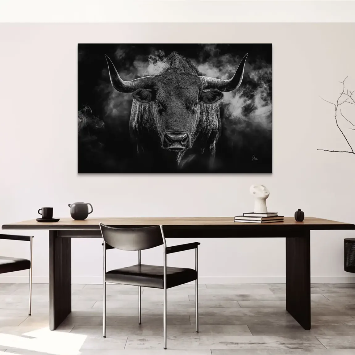 Black Bull Vision  Leinwand Bild