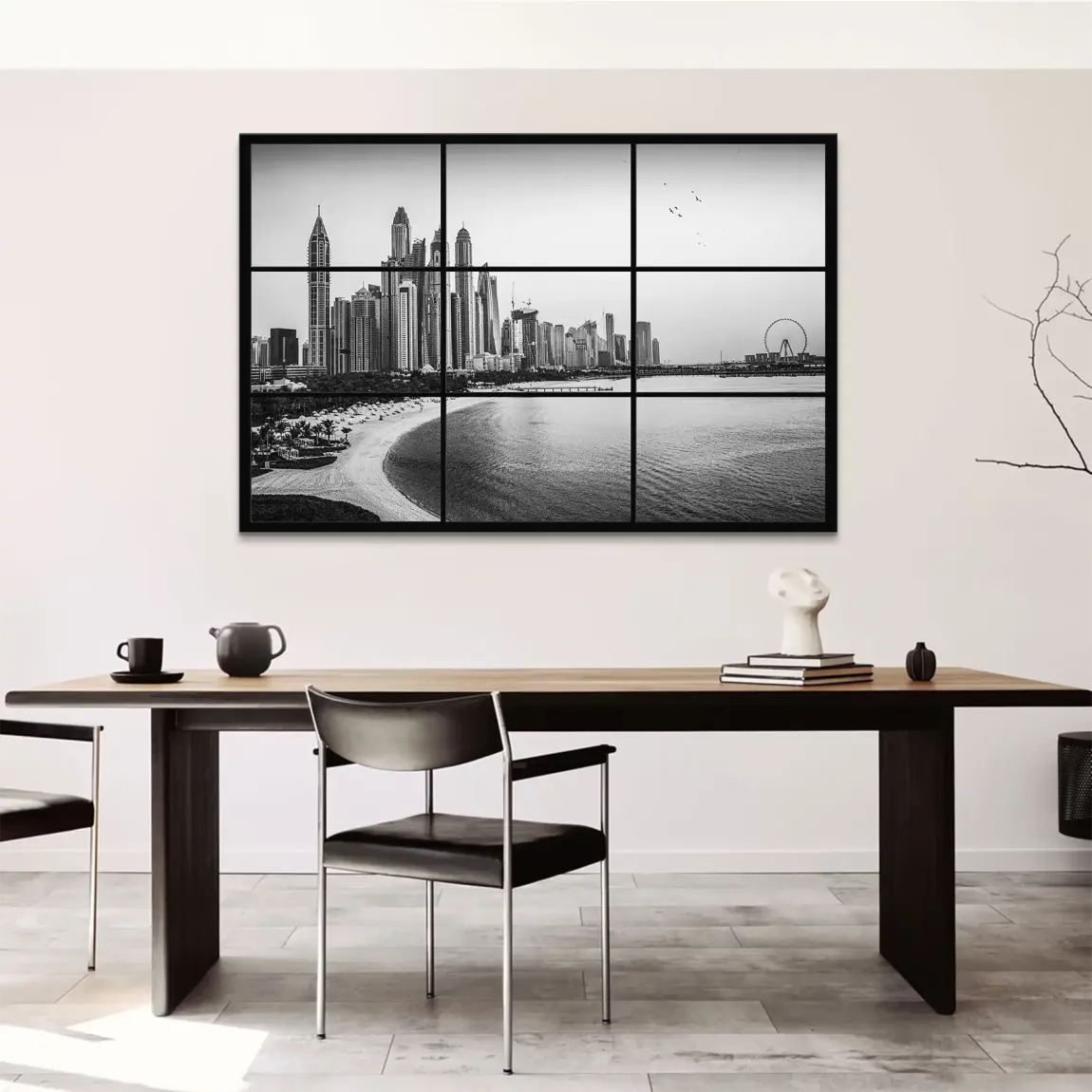 Dubai Noir Horizon Leinwand Bild