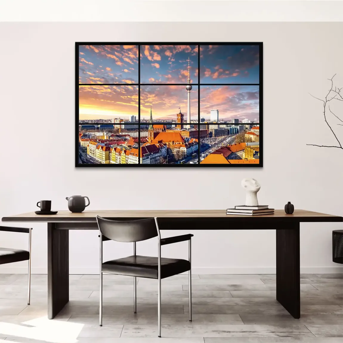 Berlin Skyline Leinwand Bild