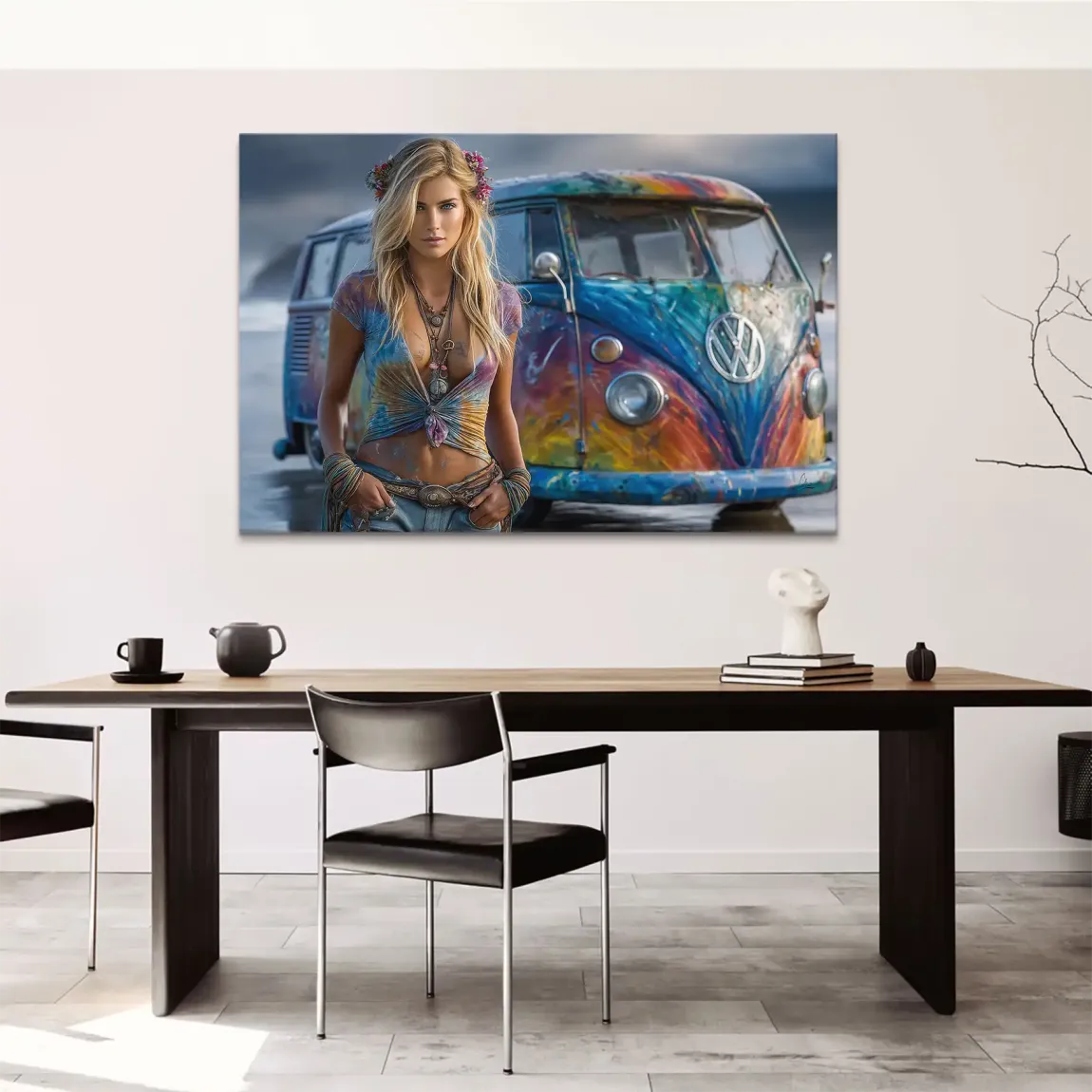 VW Bulli Beauty Leinwand Bild