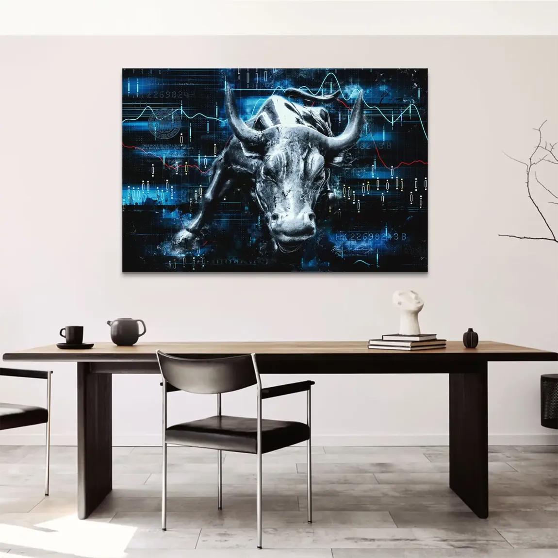 Börsenbulle Royal Leinwand Bild
