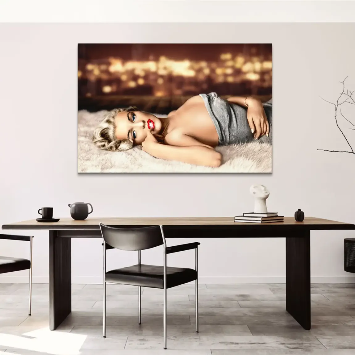 Marilyn Monroe Golden Night Leinwand Bild