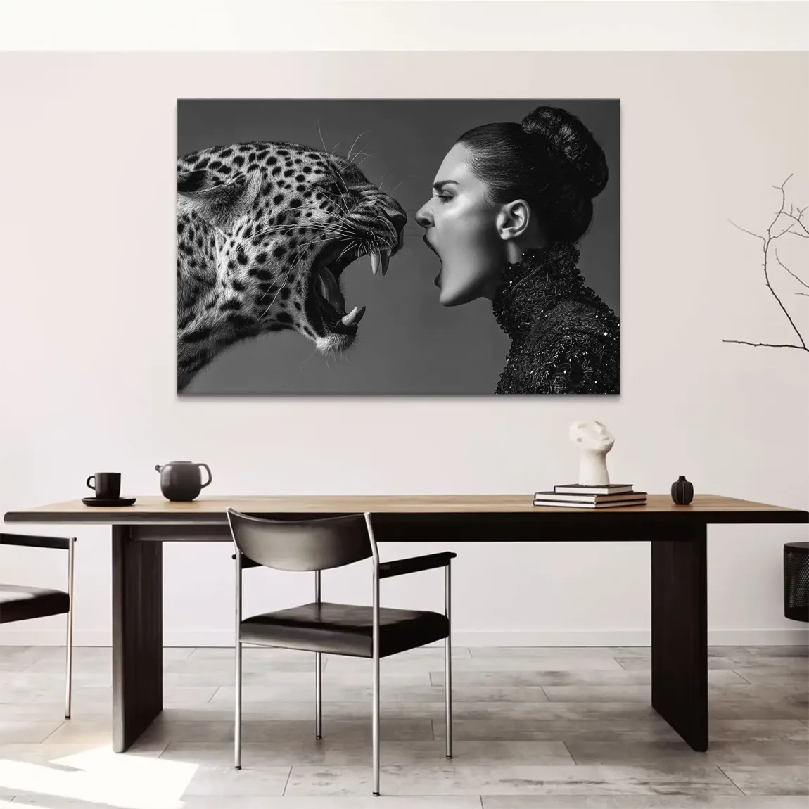 Wild Leopard Connection Leinwand Bild